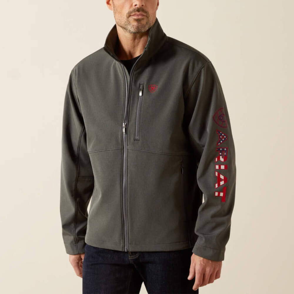Ariat Mens Logo Softshell Jacket Charcoal - 10062579