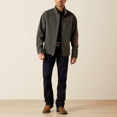 Ariat Mens Logo Softshell Jacket Charcoal - 10062579