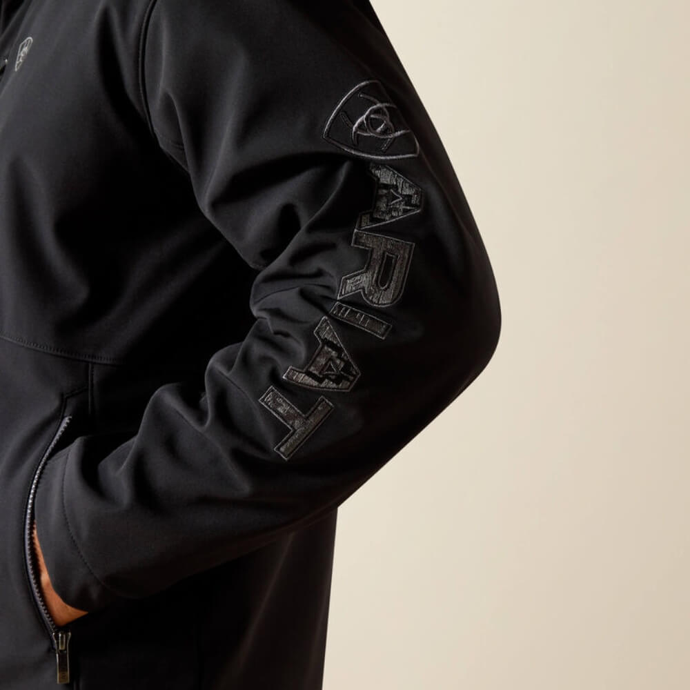 Ariat Mens Logo Softshell Jacket Phantom/Grey Southwest - 10062586