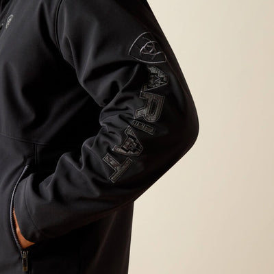 Ariat Mens Logo Softshell Jacket Phantom/Grey Southwest - 10062586