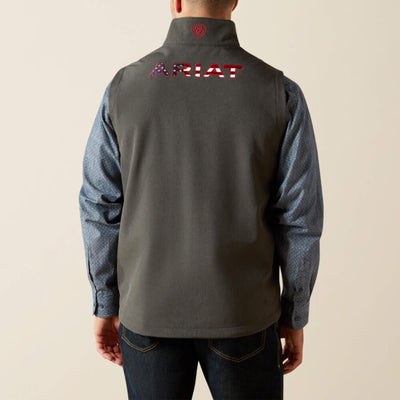 Ariat Mens Logo Softshell Vest Charcoal - 10062588