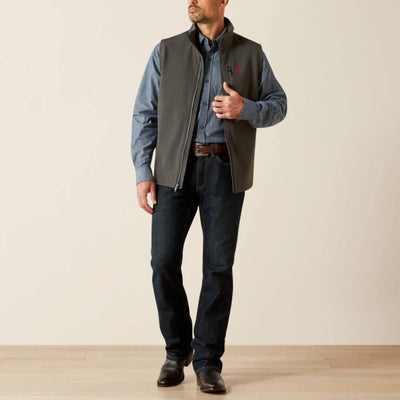 Ariat Mens Logo Softshell Vest Charcoal - 10062588