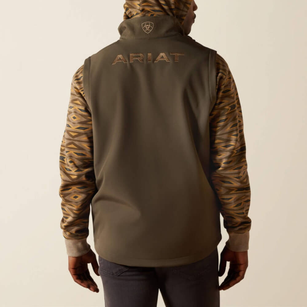 Ariat Mens Logo Softshell Vest Dark Green - 10062591