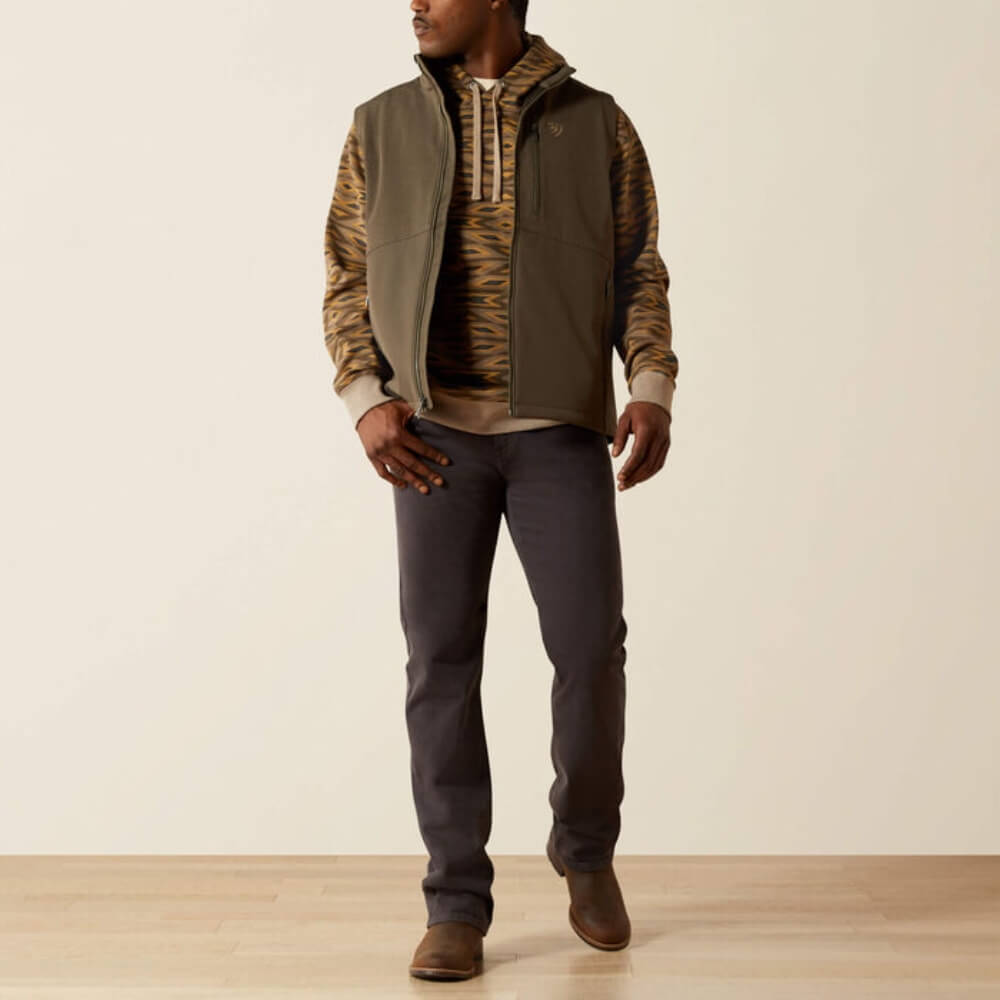 Ariat Mens Logo Softshell Vest Dark Green - 10062591