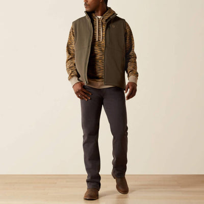 Ariat Mens Logo Softshell Vest Dark Green - 10062591