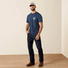 Ariat Mens Longhorn Patriot Bravery T-Shirt Blue Dusk - 10080248