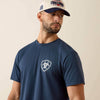 Ariat Mens Longhorn Patriot Bravery T-Shirt Blue Dusk - 10080248