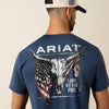 Ariat Mens Longhorn Patriot Bravery T-Shirt Blue Dusk - 10080248