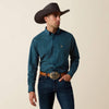 Ariat Mens Lovato Classic Fit Shirt Majolica Blue - 10080598