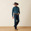 Ariat Mens Lovato Classic Fit Shirt Majolica Blue - 10080598