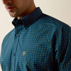 Ariat Mens Lovato Classic Fit Shirt Majolica Blue - 10080598