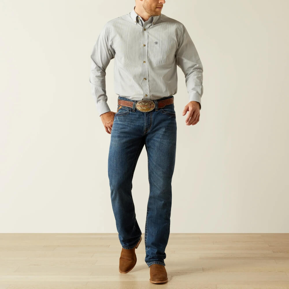 Ariat Mens M4 Relaxed Norwich Straight Jeans Stonewash Blue - 10058935