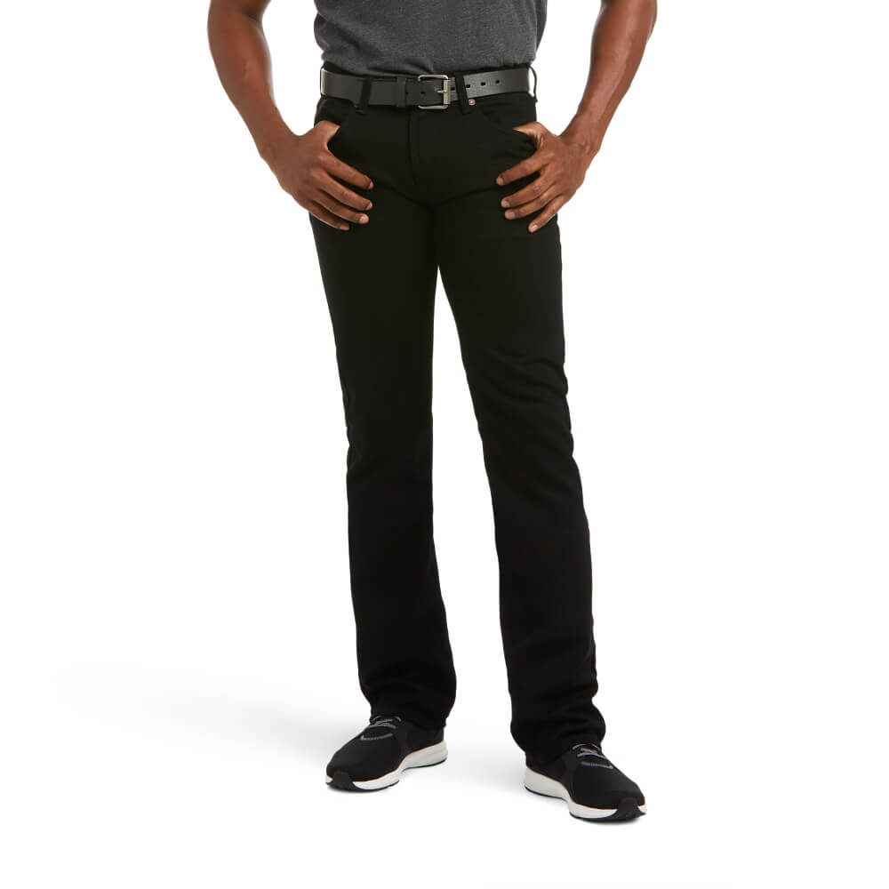 ariat black dress pants Ariat Men's Rebar M7 Slim DuraStretch Black Straight Leg Pants 1003673