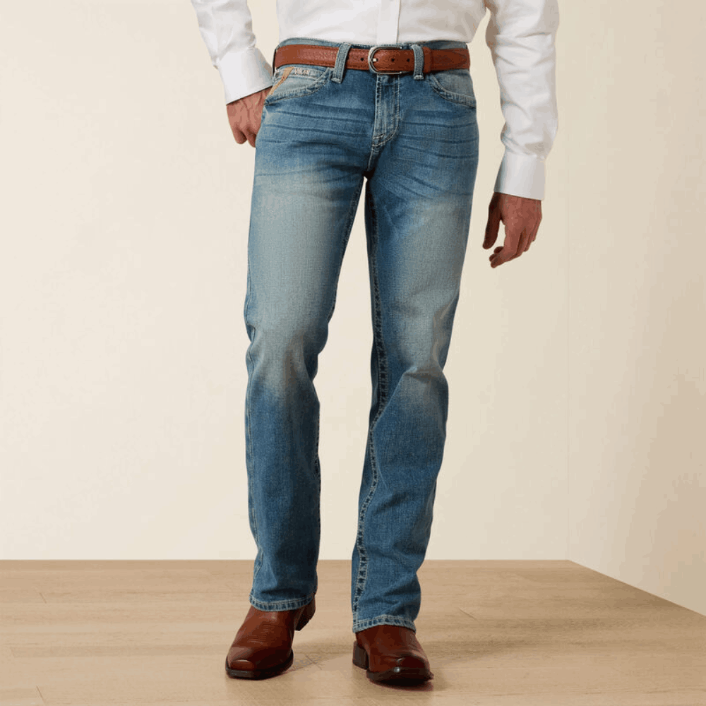 Ariat Mens M7 Rocker Stretch Stirling Stackable Straight Leg Jeans Shasta