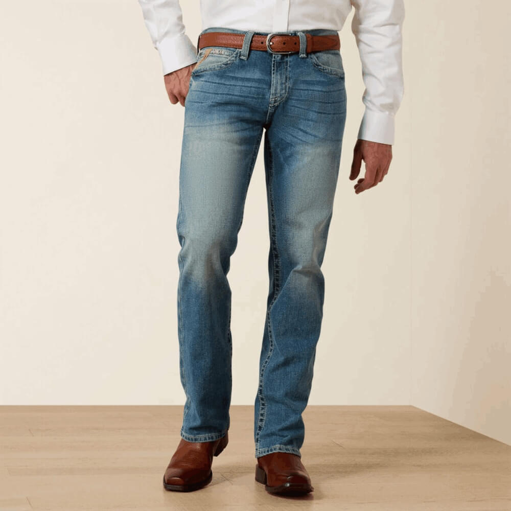 Ariat Mens M7 Rocker Stretch Stirling Stackable Straight Leg Jeans Shasta - 10031997