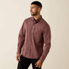 Ariat Mens Magnus Modern Fit Shirt Rose Taupe Geo Stripe - 10072730