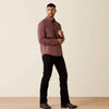 Ariat Mens Magnus Modern Fit Shirt Rose Taupe Geo Stripe - 10072730