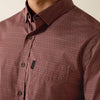 Ariat Mens Magnus Modern Fit Shirt Rose Taupe Geo Stripe - 10072730