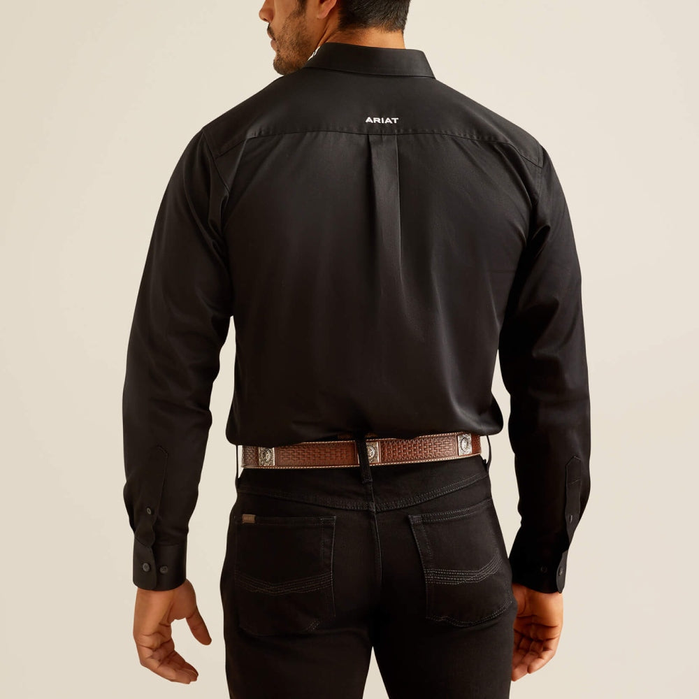 Ariat Mens Mexico Fitted Long Sleeve Shirt Black - 10038914