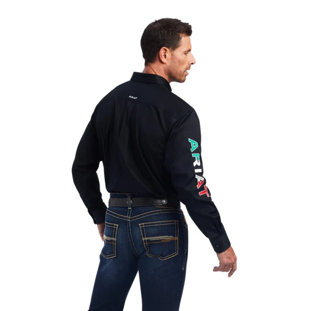 Ariat Mens Mexico Long Sleeve Shirt Black - 10038500