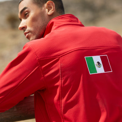 Ariat Mens Mexico Red Softshell Jacket