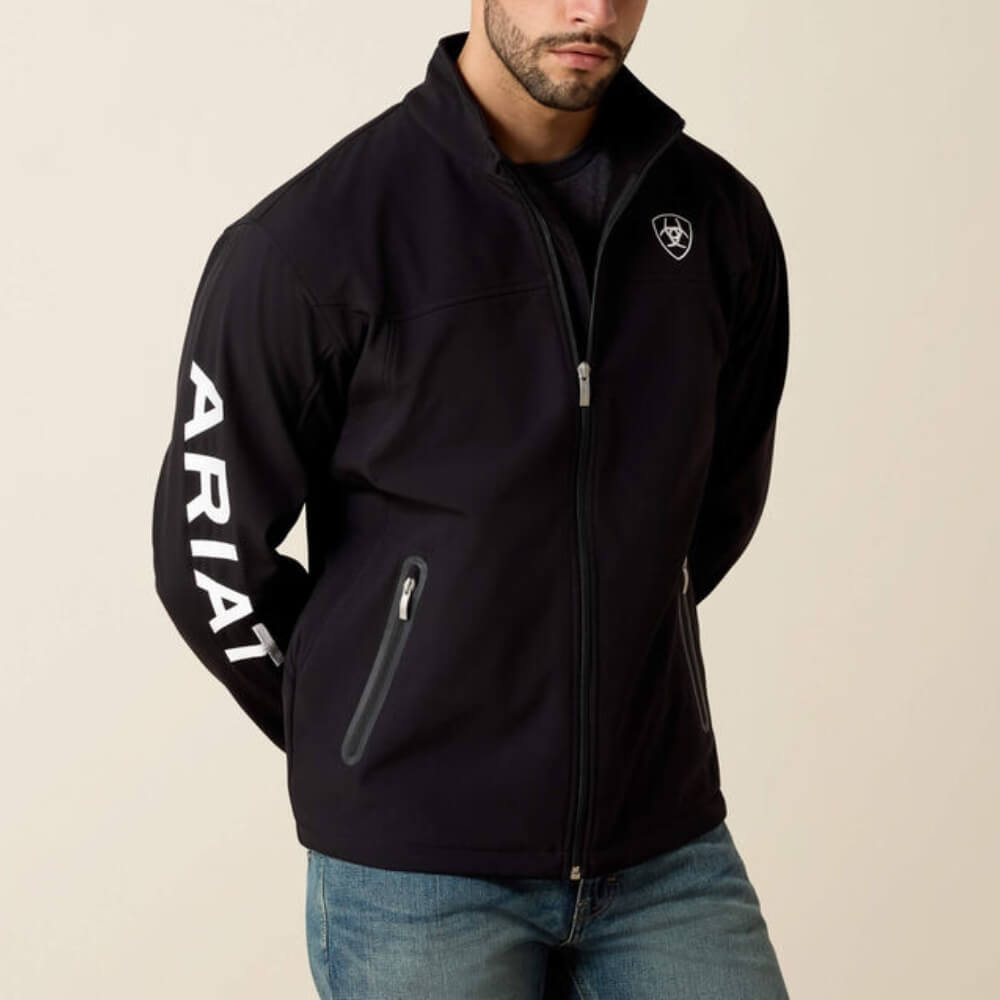 Ariat Mens New Team Black Softshell Jacket