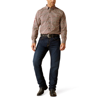 Ariat Mens Omega Red Burgundy Shirt