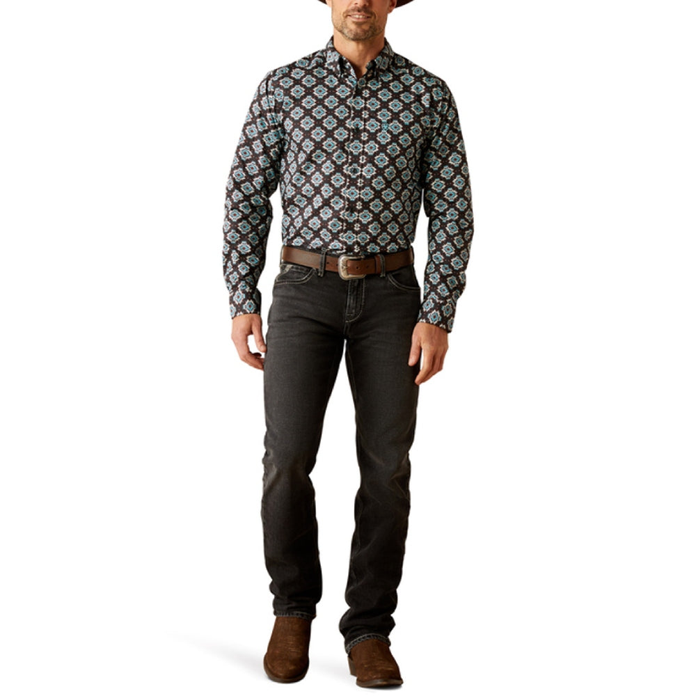 Ariat Mens Paige Black Print Shirt