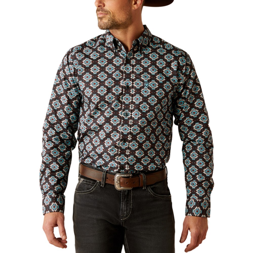 Ariat Mens Paige Black Print Shirt