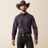 Ariat Mens Parry Classic Fit Shirt Purplavy Paisley Print - 10079288