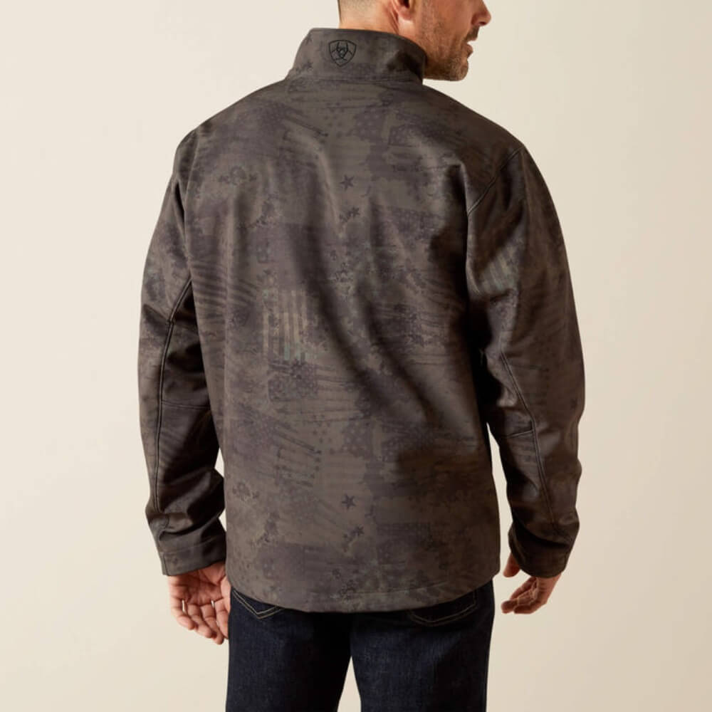 Ariat Mens Patriot Flag Softshell Jacket Phantom - 10062592