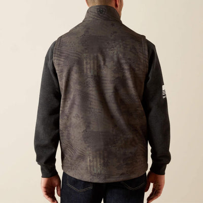 Ariat Mens Patriot Flag Softshell Vest Phantom - 10062594