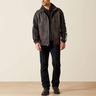 Ariat Mens Patriot Flag Softshell Vest Phantom - 10062594