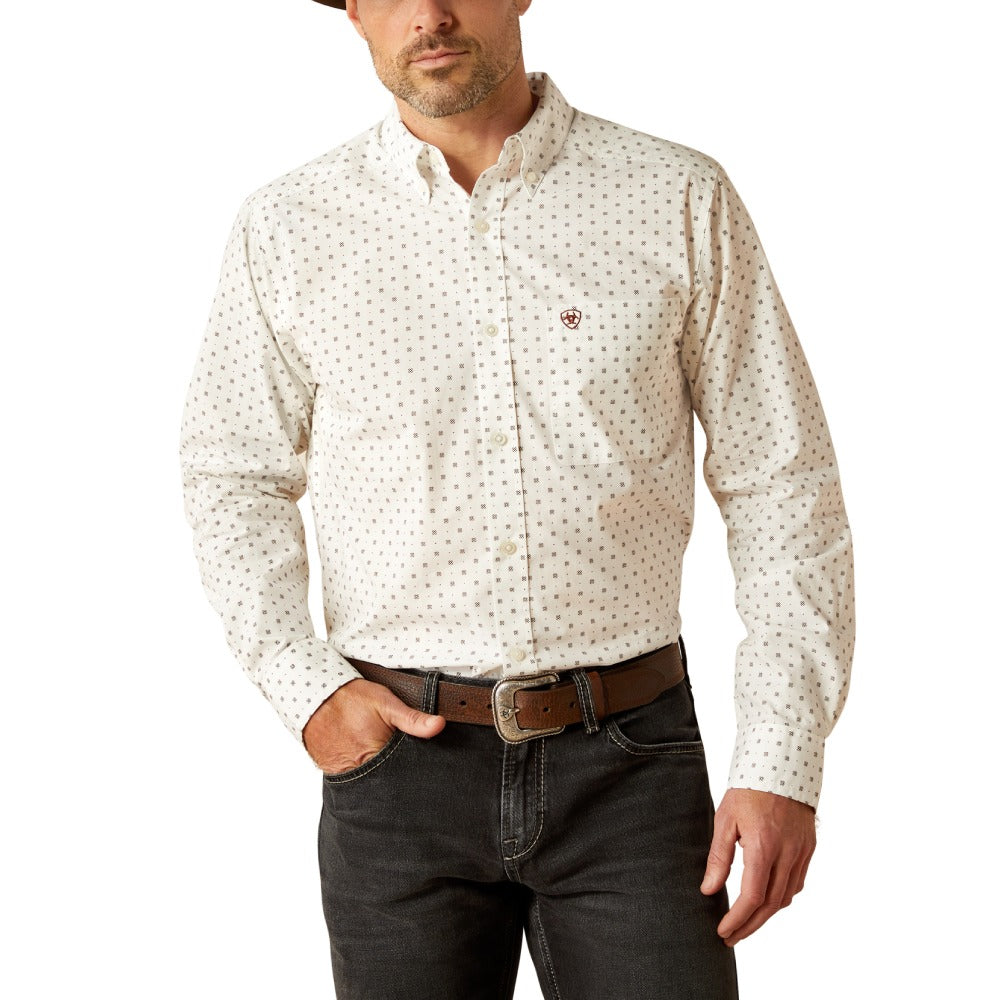 Ariat Mens Pembroke Fitted White Shirt