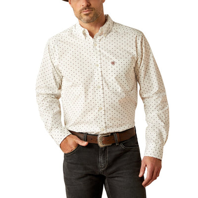 Ariat Mens Pembroke Fitted White Shirt