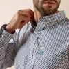 Ariat Mens Perez Classic Fit Shirt White Geometric Print - 10079422