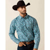 Ariat Mens Phelps Classic Fit Shirt Paisley Print Blue - 10071602