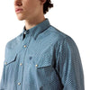 Ariat Mens Phoenix Long Sleeve Pearl Snap Shirt Blue - 10080597