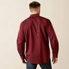 Ariat Mens Pinpoint Oxford Shirt Burgundy - 10065914