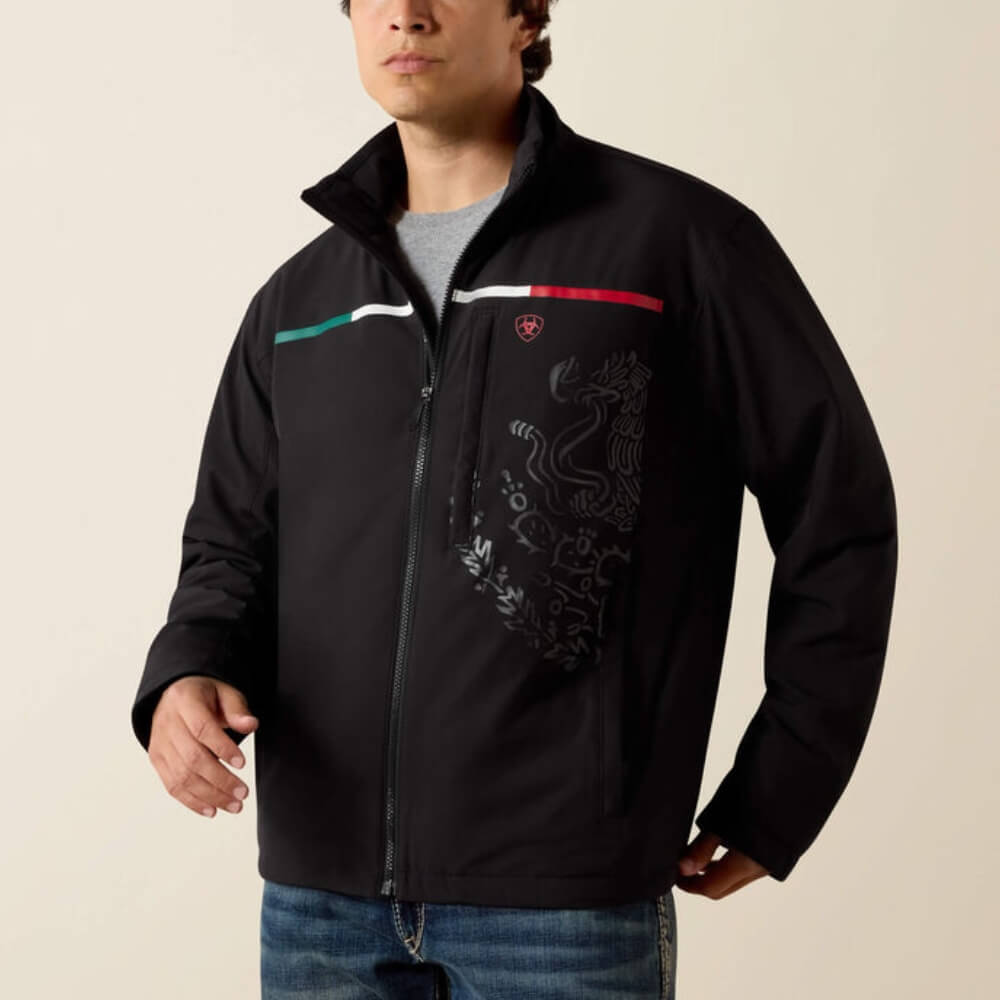 Ariat Mens Pioneer Pioneer Stretchshell Mexico Jacket Black - 10062577