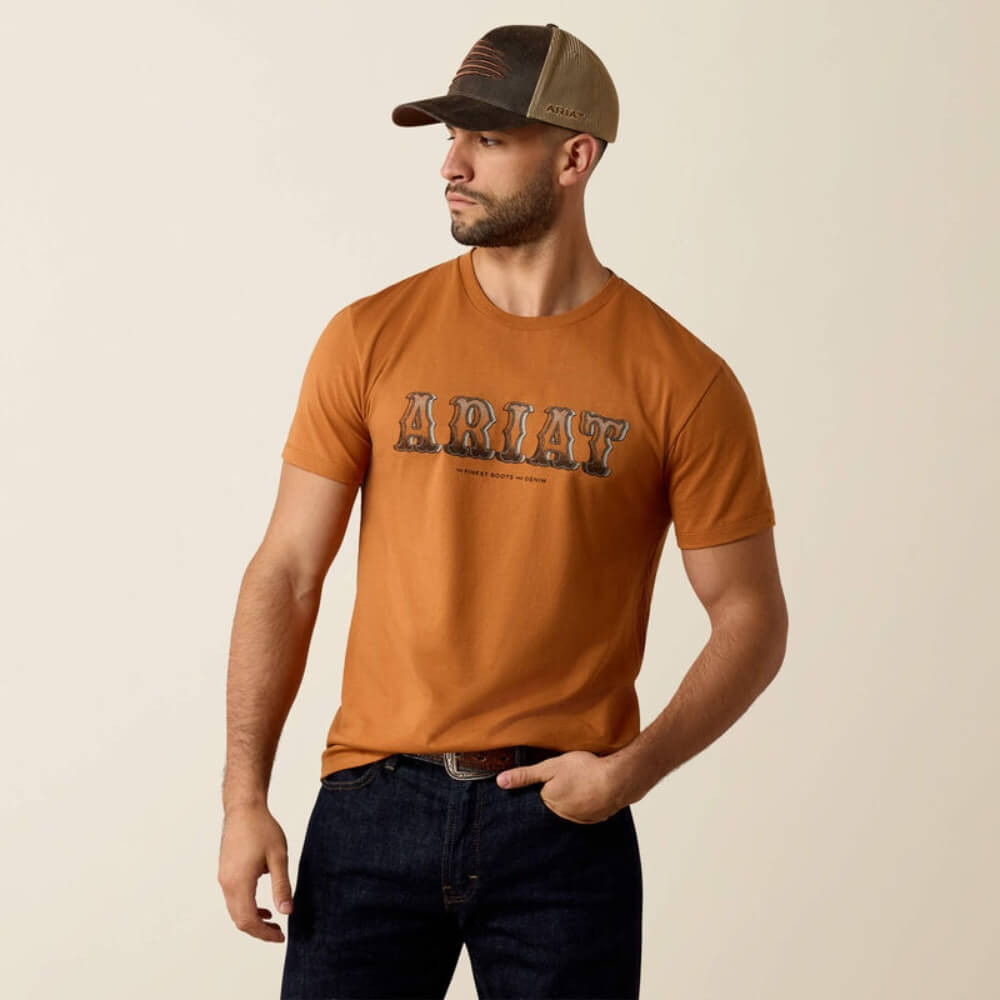 Ariat Mens Pitted Logo T-Shirt Adobe - 10080700
