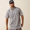 Ariat Mens Printed 360 Airflow Classic Fit Shirt Sleet - 10073439