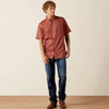 Ariat Mens Printed VentTEK Classic Fit Shirt Copper Brown - 10073430