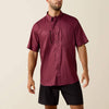 Ariat Mens Printed VentTEK Classic Fit Shirt Maroon Banner - 10071055