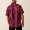 Ariat Mens Printed VentTEK Classic Fit Shirt Maroon Banner - 10071055