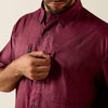 Ariat Mens Printed VentTEK Classic Fit Shirt Maroon Banner - 10071055