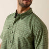 Ariat Mens Printed VentTEK Outbound Shirt Green - 10071053