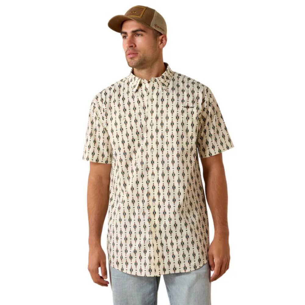 Ariat Mens Printed VentTek 360 Airflow Shirt Sandshell - 10071662