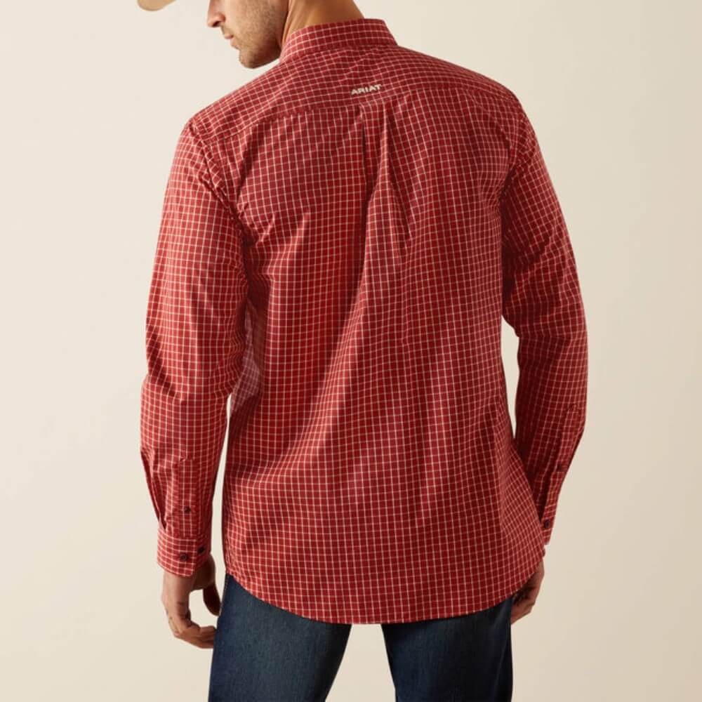 Ariat Mens Pro Series Carlton Fitted Shirt Red