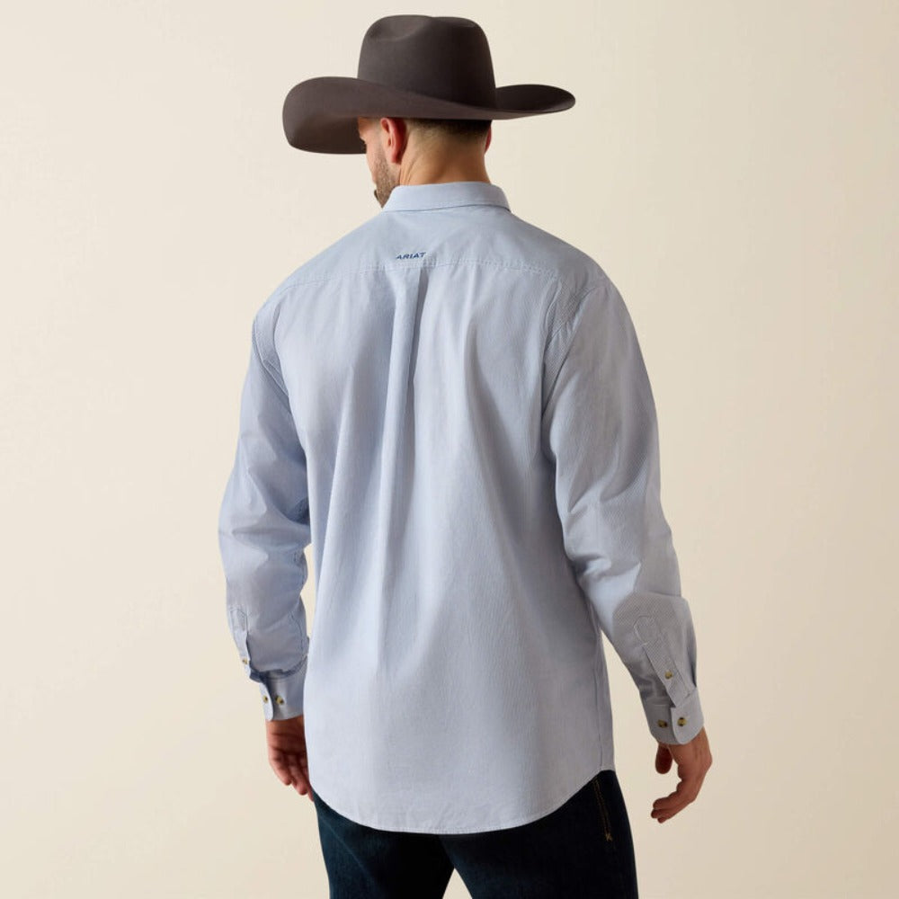 Ariat Mens Pro Series Dayne Mini Stripe Shirt True blue - 10023597